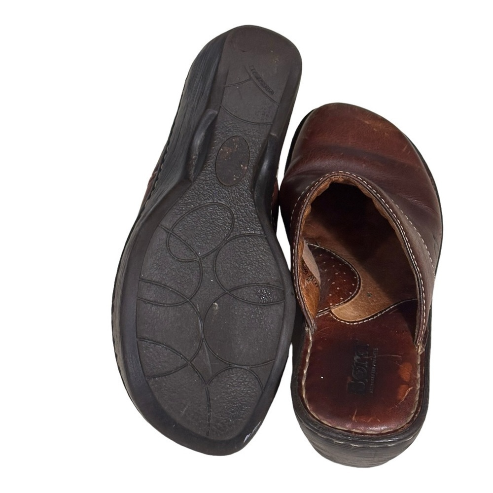Born Women’s Brown Leather Clogs Size 8​​​​​​ - Picture 9 of 11